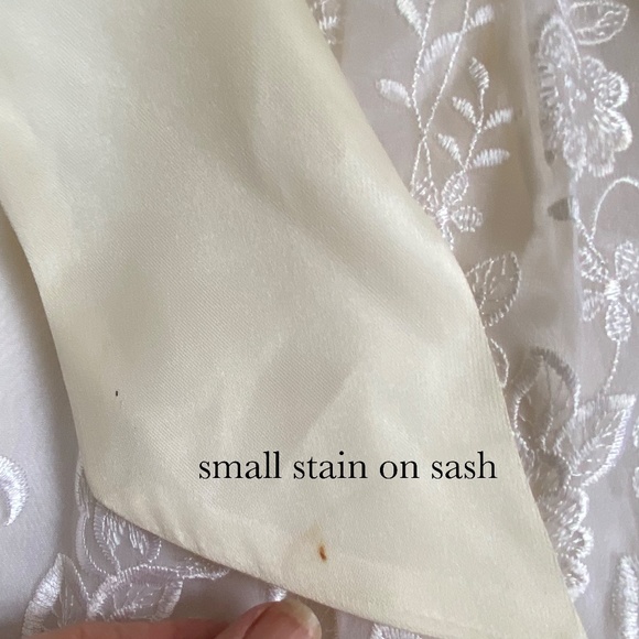 Vintage Dress Jessica McClintock Size 4 Sheer Lace Ivory Communion Flower Girl - Picture 14 of 14